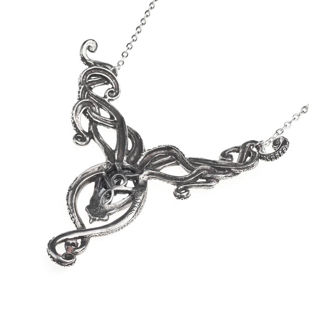 Kraken Pewter and Austrian Crystal Necklace