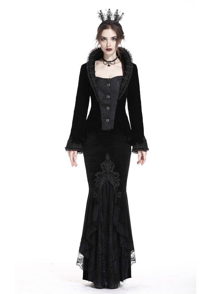 Dark In Love Cordelia Velvet Skirt