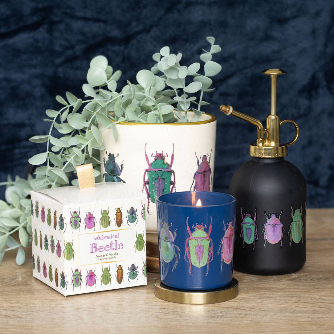 Amber & Vanilla Beetle Print Candle