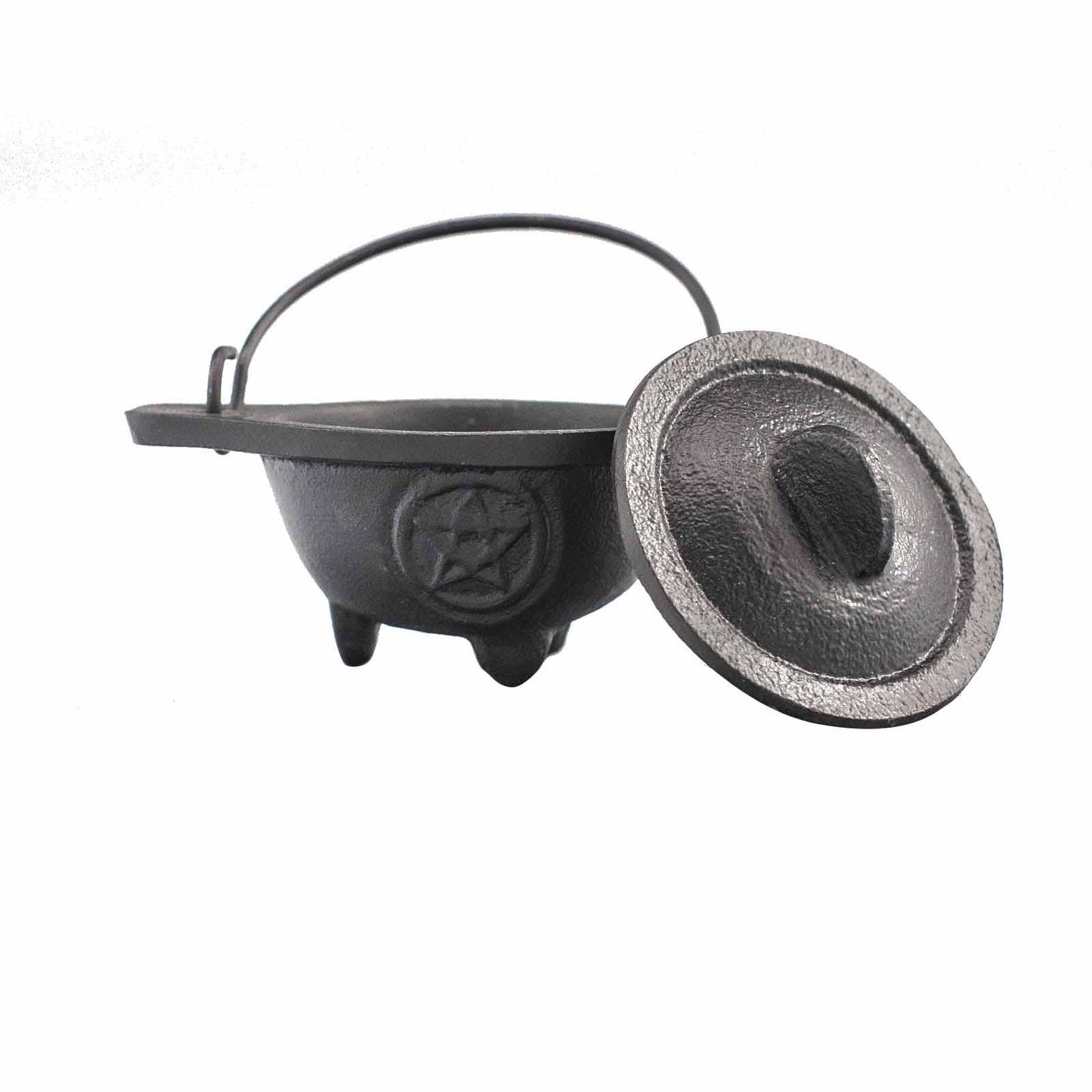 Ritual Cast Iron Cauldron with Pentagram