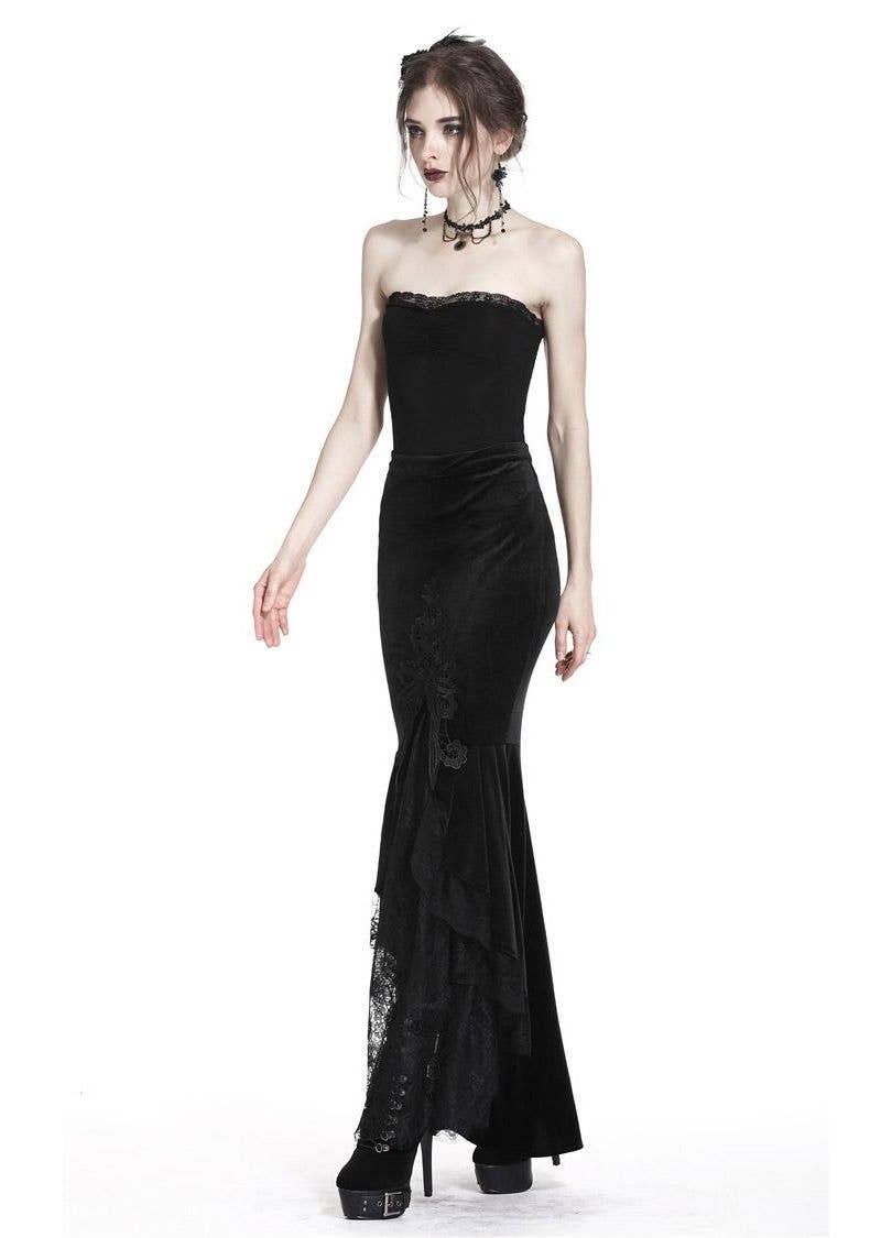 Dark In Love Cordelia Velvet Skirt