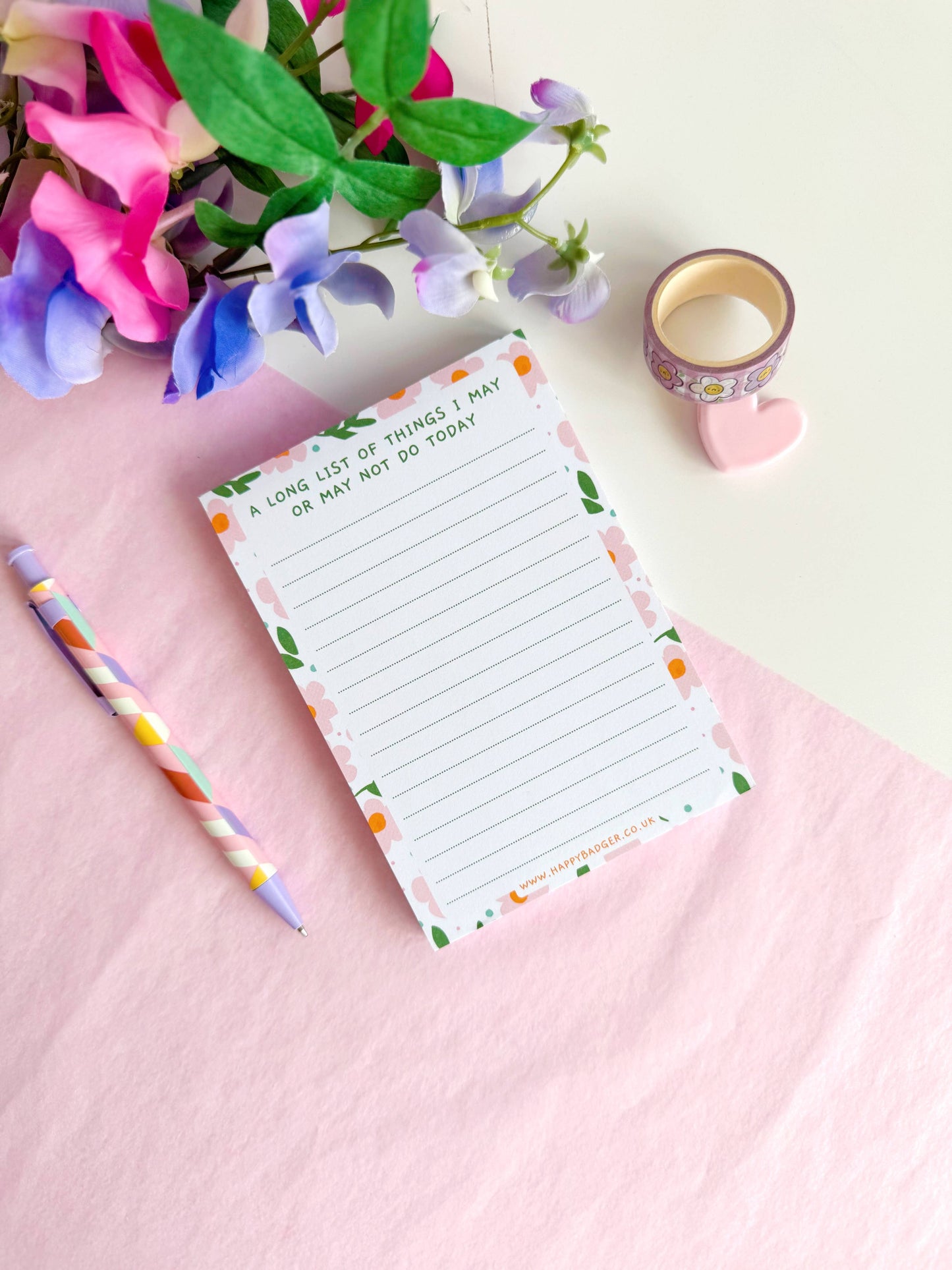 Funny A6 Lined Notepad | Cute Stationery | 100 Page Notepad