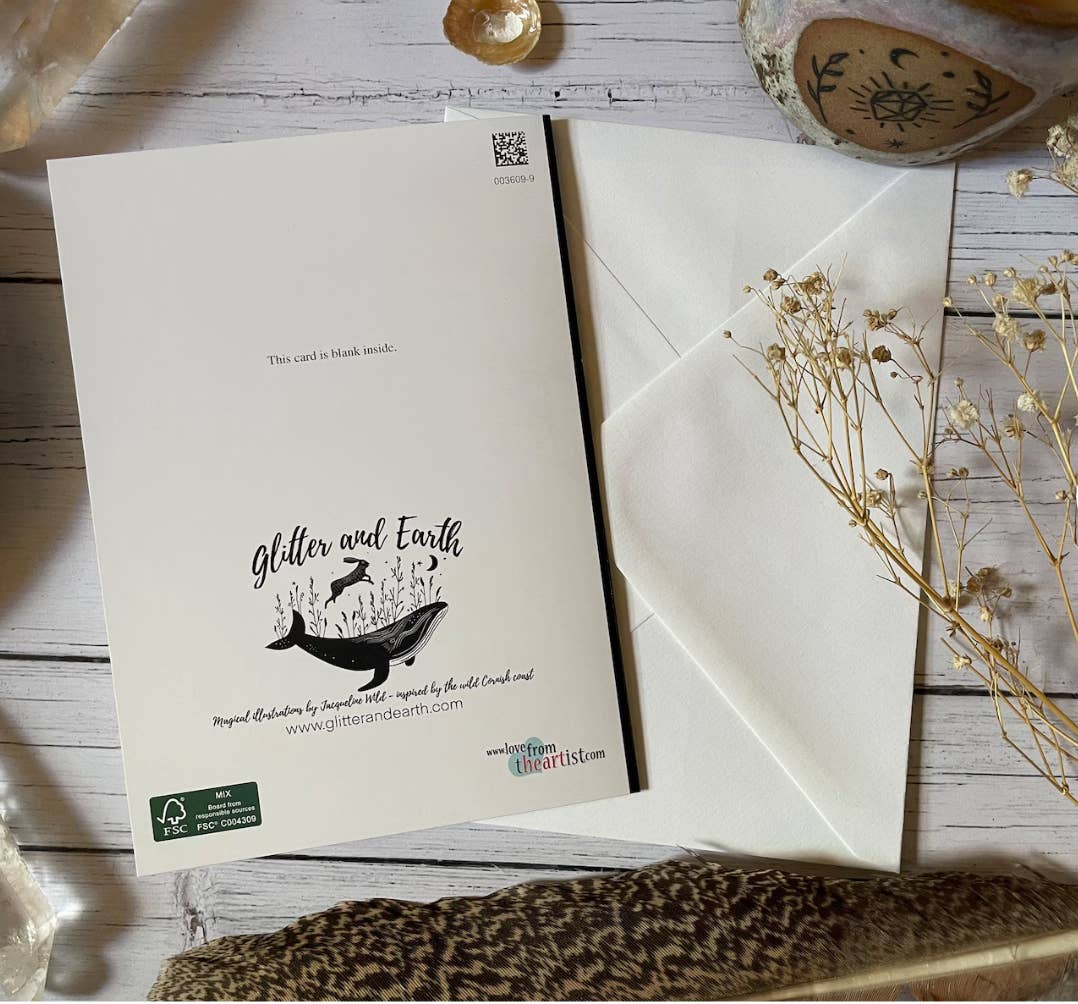 Wolf moon Greeting Card