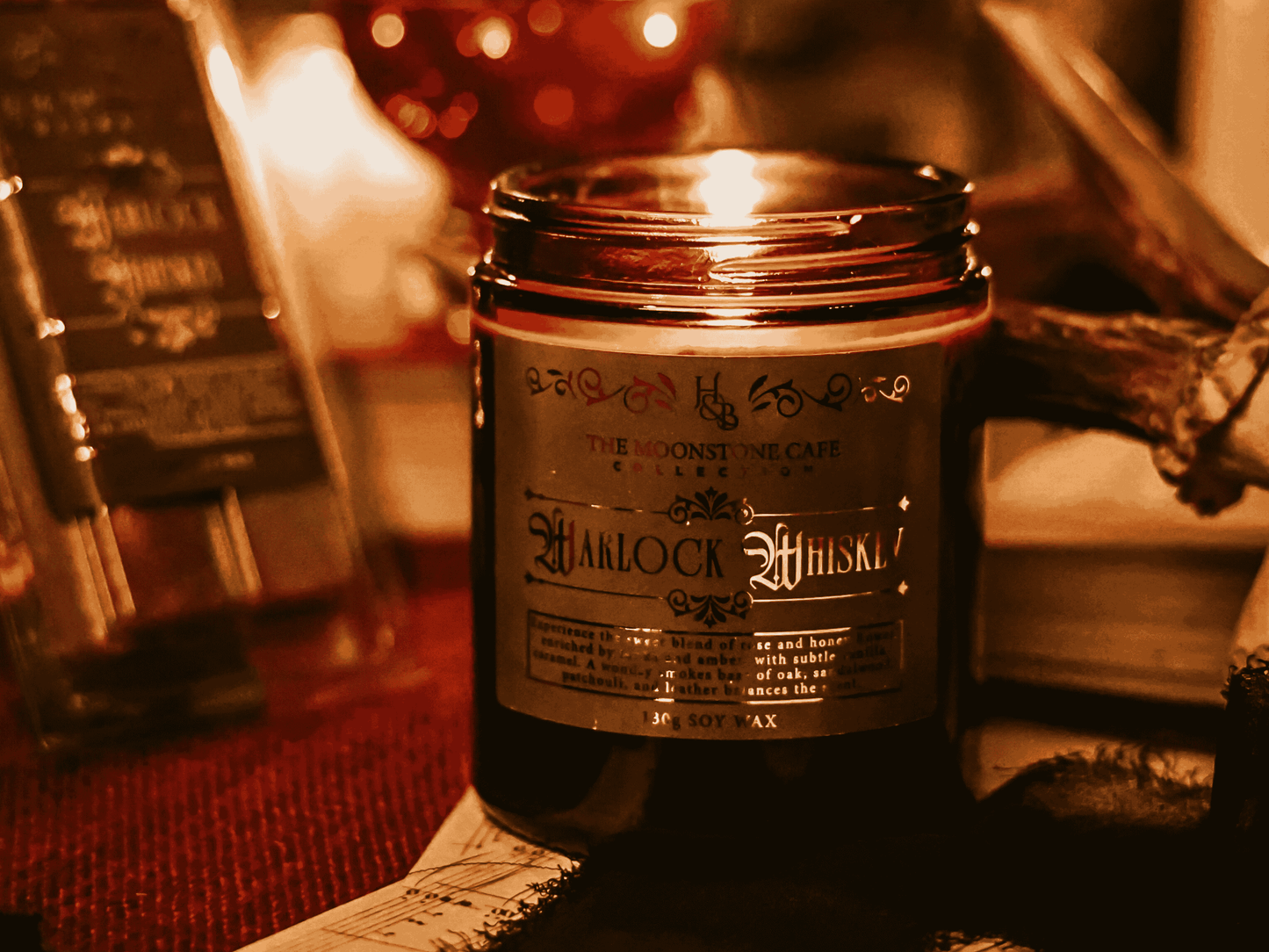 Warlock Whiskey Scented Soy Candle 130g