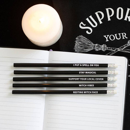 Pack of 5 Witchy Pencils