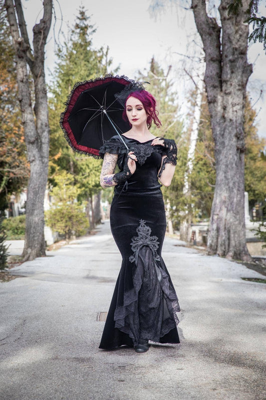 Dark In Love Cordelia Velvet Skirt