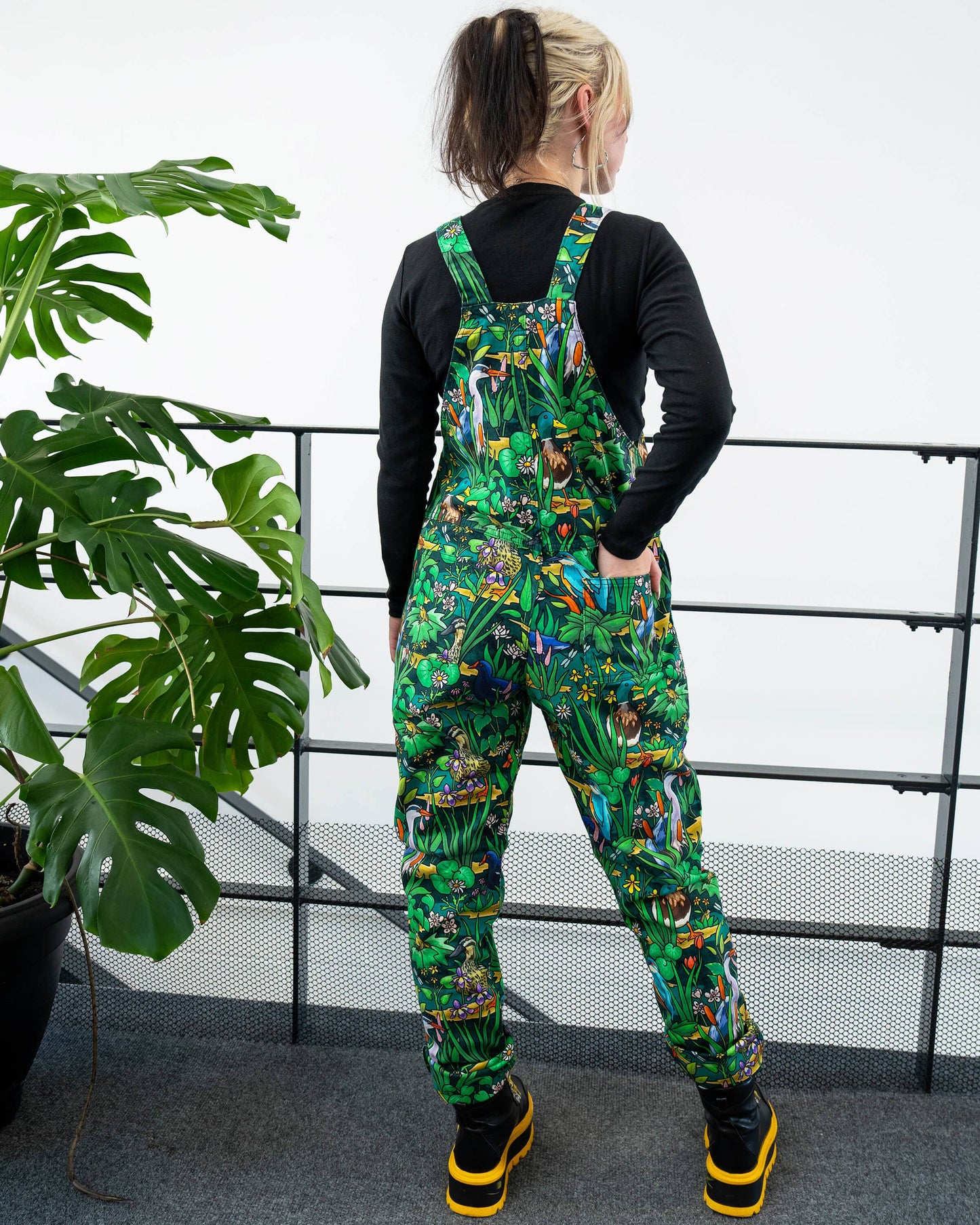 Pond Birds Stretch Dungarees