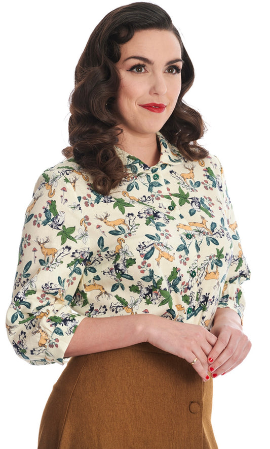 Woodland Deer Blouse