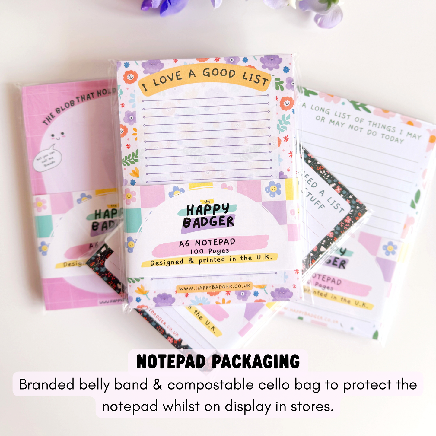 A6 Floral Lined Notepad | 100 Page Notepad | List Making