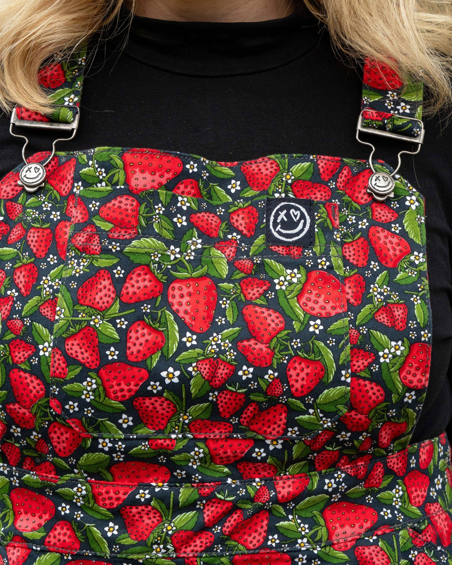 Strawberry Field Stretch Flared Pinafore dress