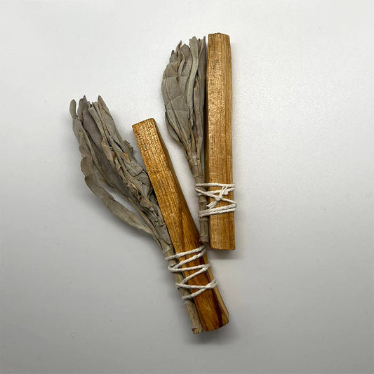Mini Smudge Cluster, White Sage with Palo Santo 4"