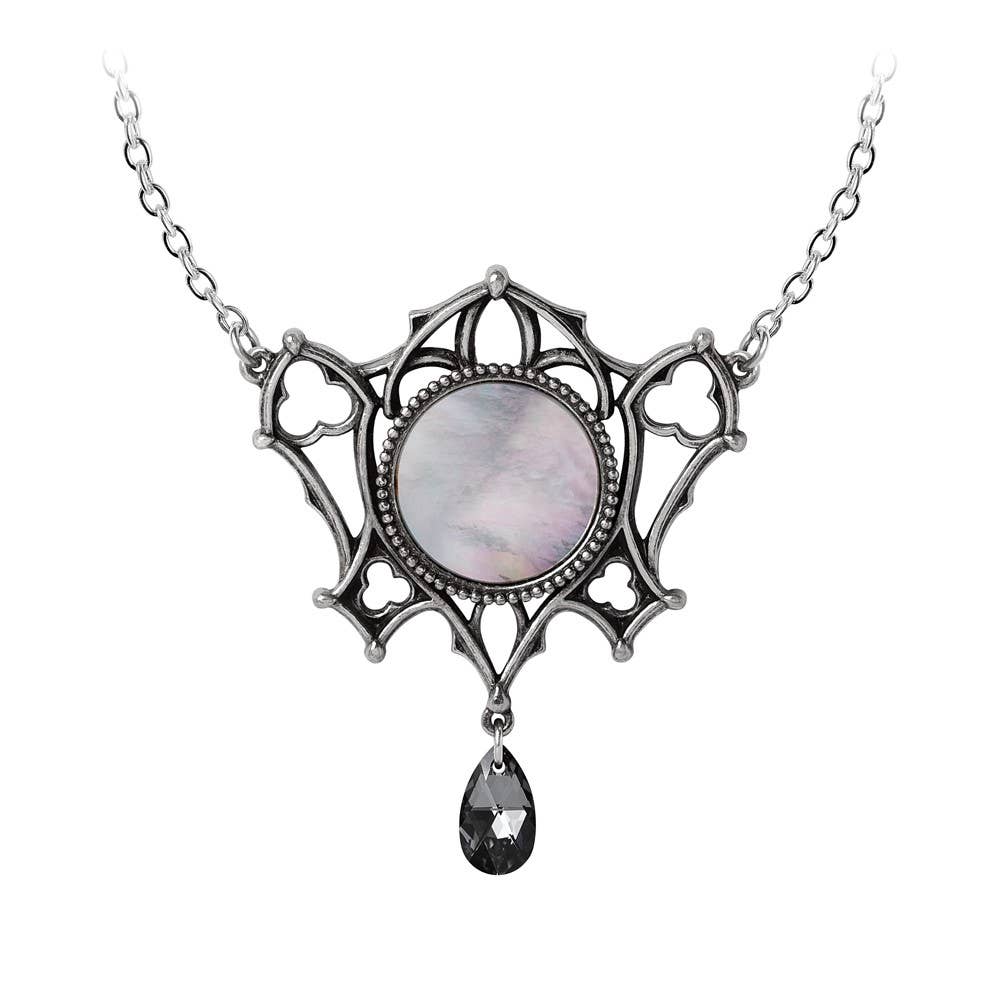The Ghost of Whitby Pewter & Austrian Crystal Necklace
