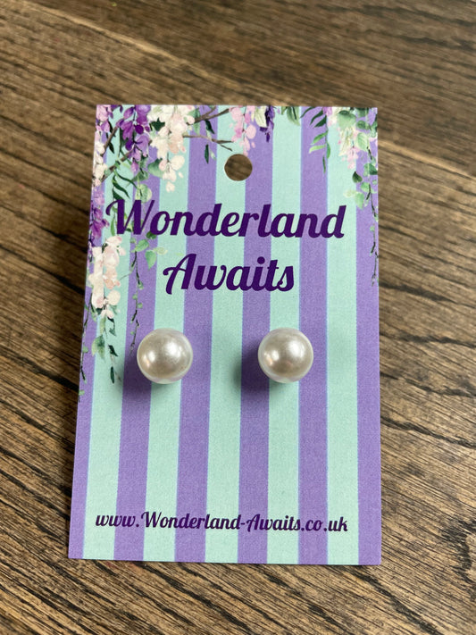 Ivory Faux Pearl Earrings