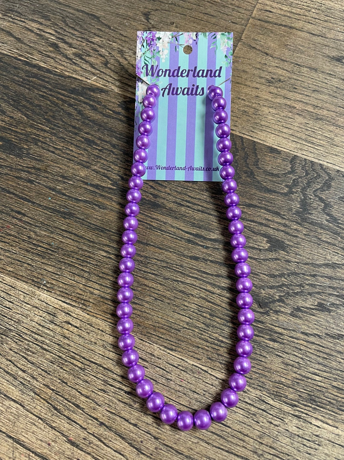 Lilac Faux Pearl Necklace