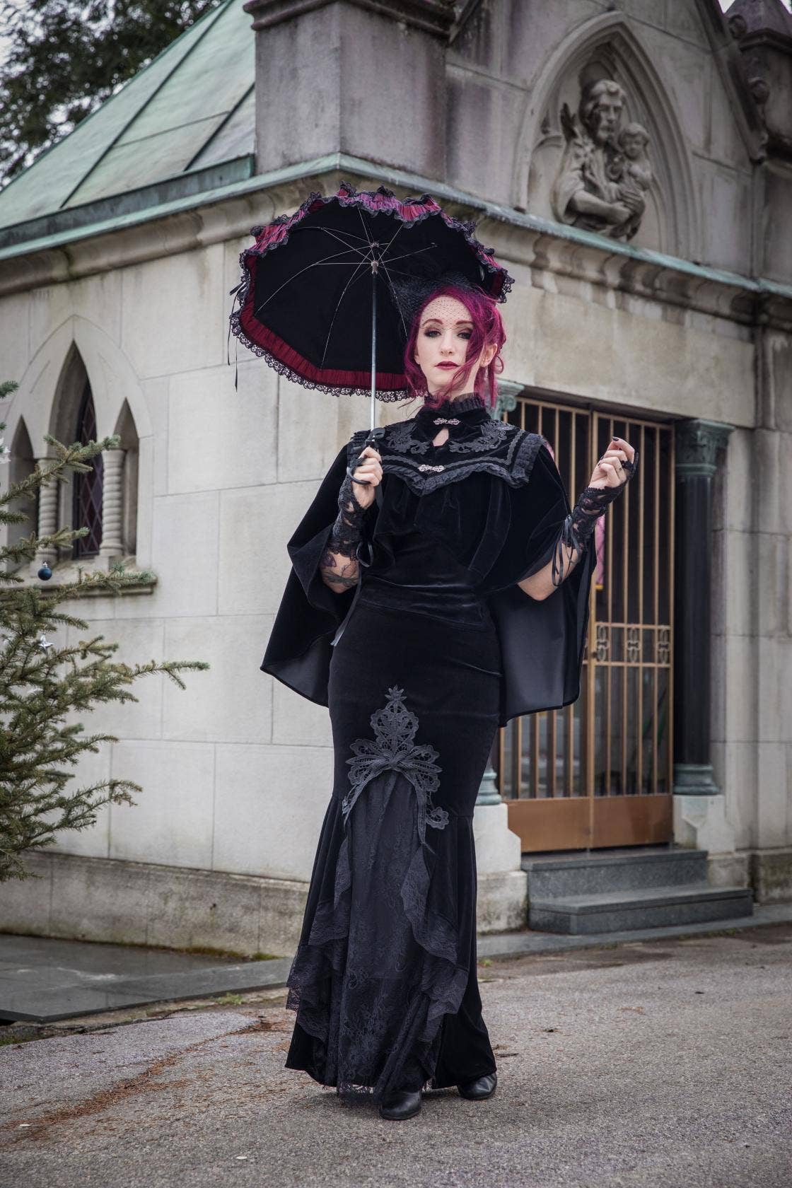 Dark In Love Cordelia Velvet Skirt