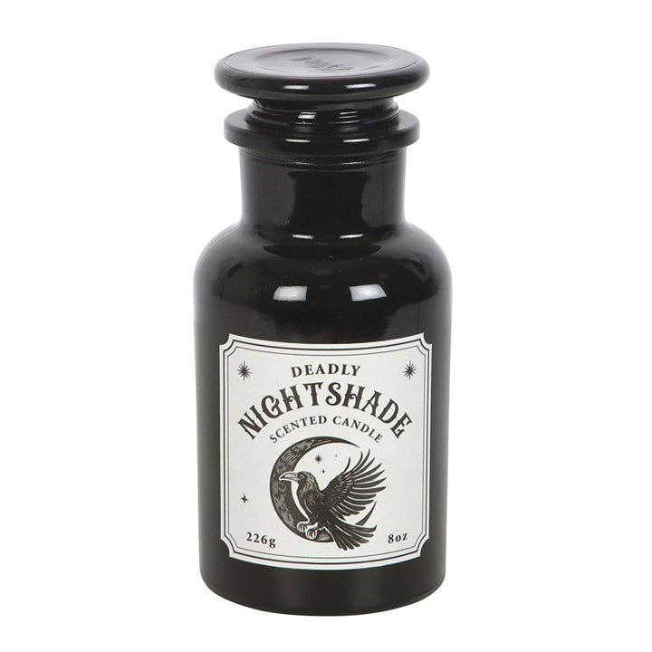 Mystic Raven Deadly Nightshade Gothic Apothecary Candle