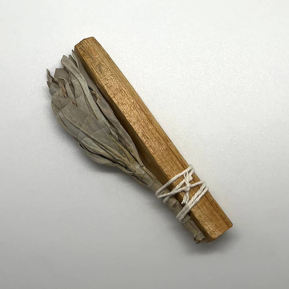 Mini Smudge Cluster, White Sage with Palo Santo 4"