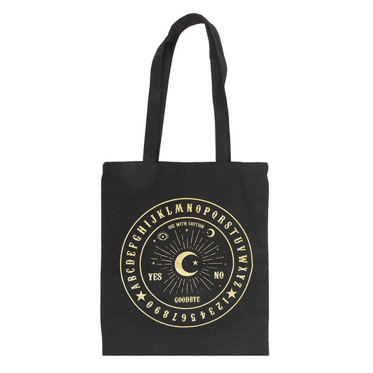 Black Talking Board Polycotton Tote Bag