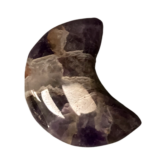 Crescent Moon Crystal, 3x2cm: Amethyst