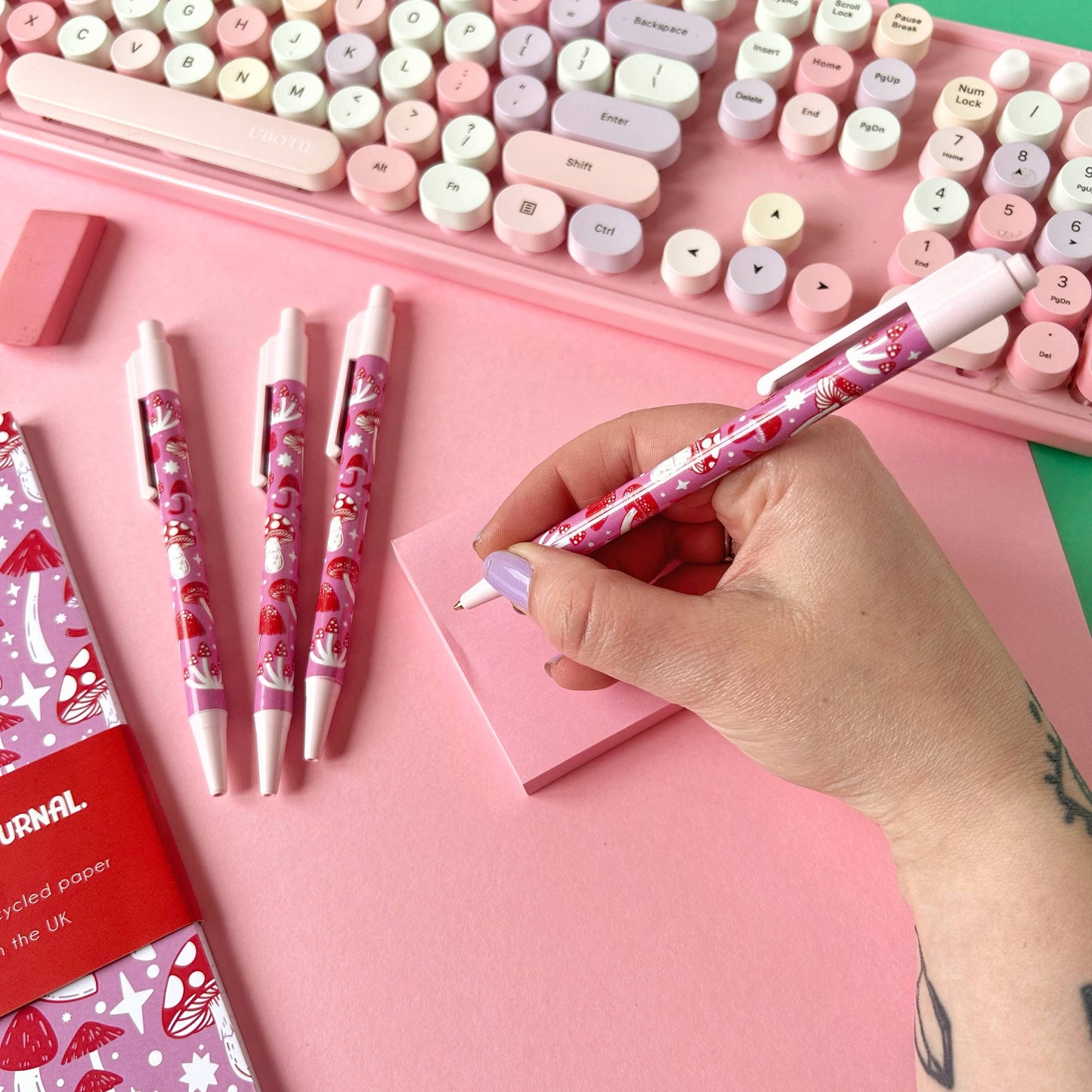 Pink Mushroom Pen