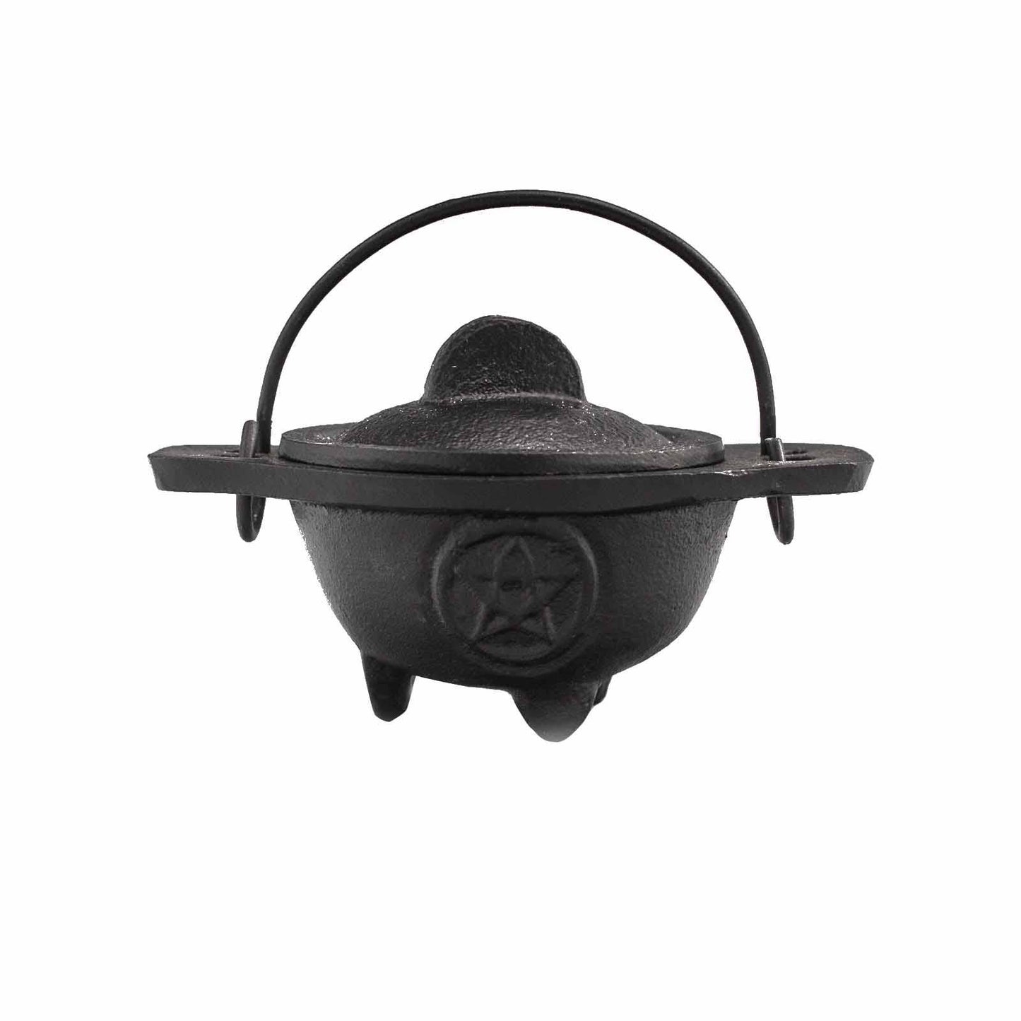 Ritual Cast Iron Cauldron with Pentagram