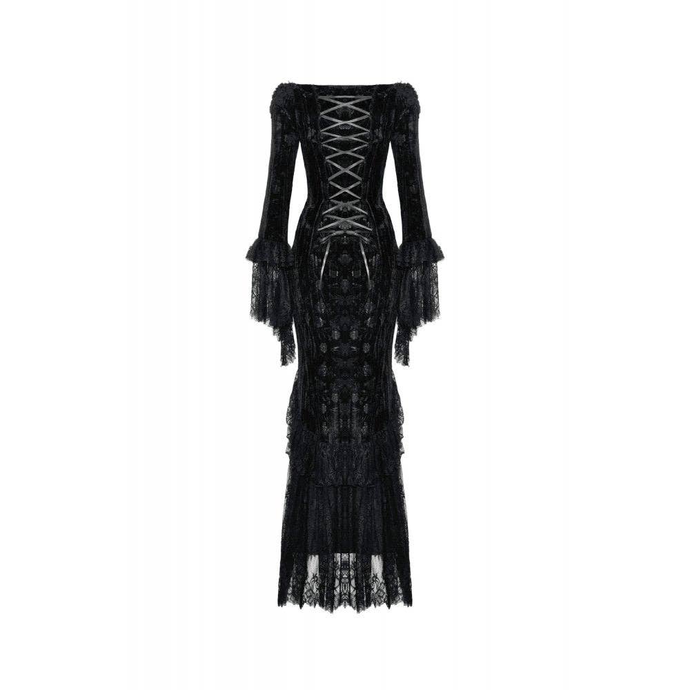 Dark In Love Zathura Off The Shoulder Lace Maxi Dress
