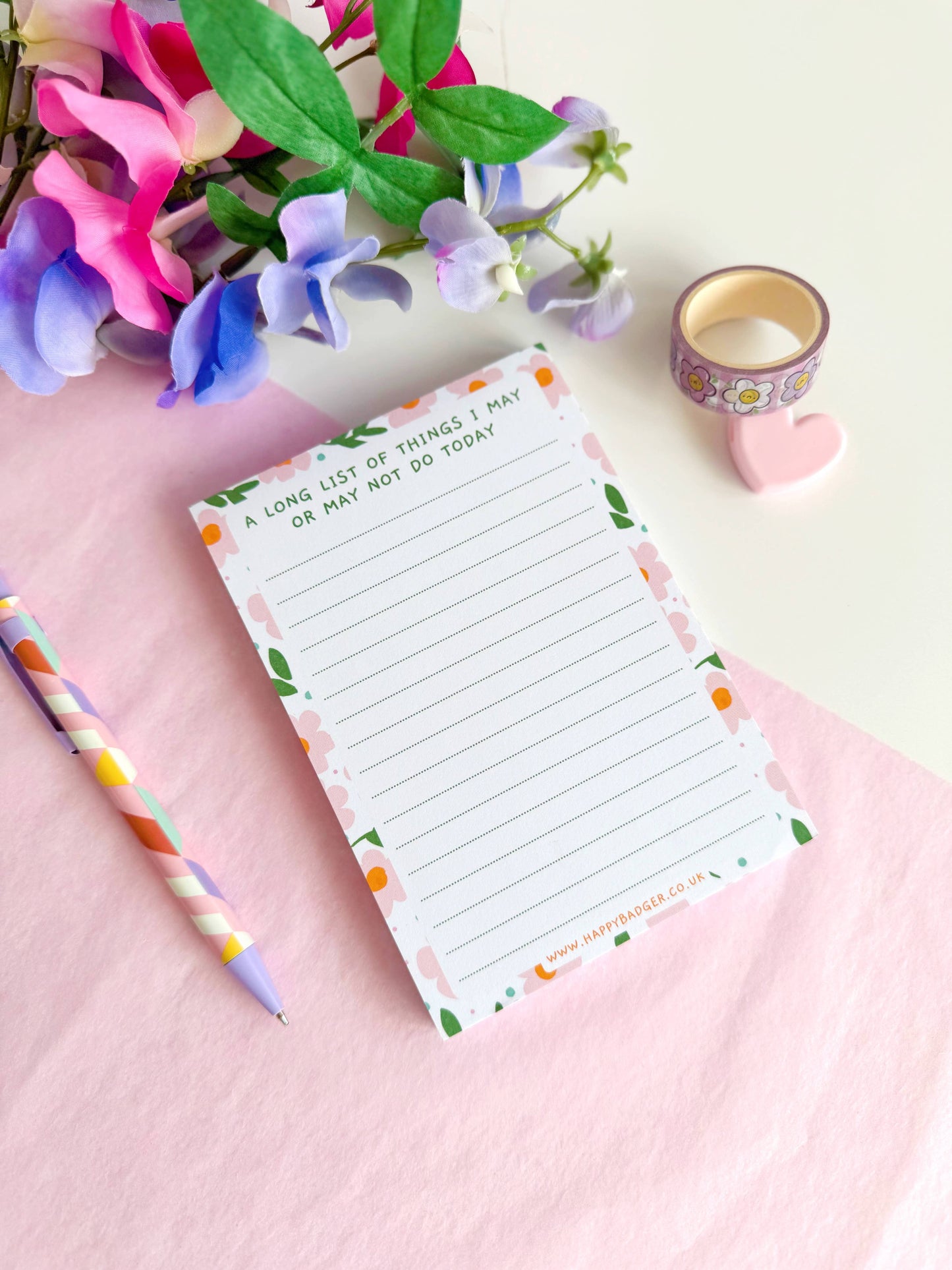 Funny A6 Lined Notepad | Cute Stationery | 100 Page Notepad