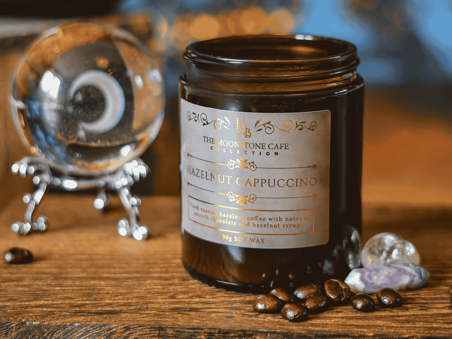 Hazelnut Cappuccino Scented Soy Candle 130g