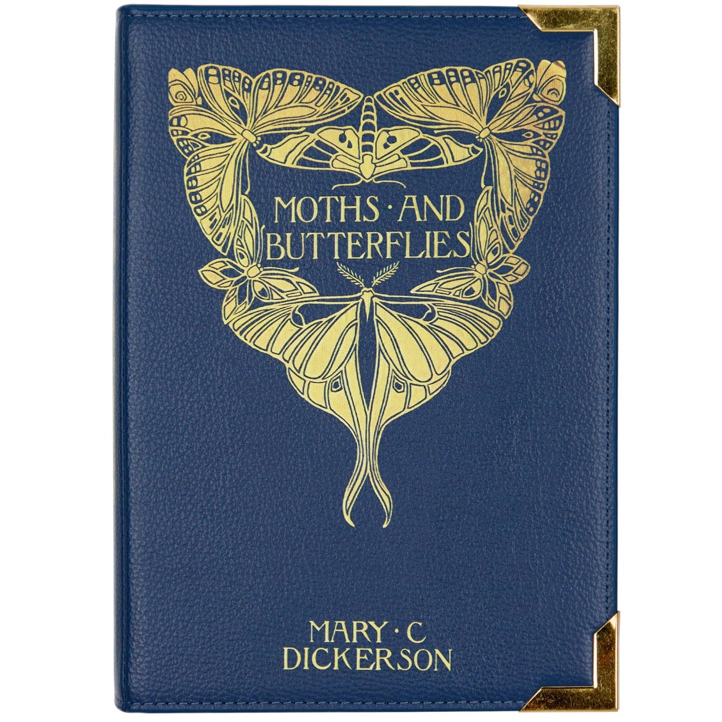 Moths and Butterflies Book Handbag Crossbody Purse: Small