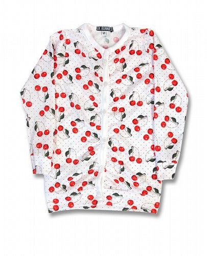 Children's Cherry Cardigan White SALE WAS £19 NOW £10