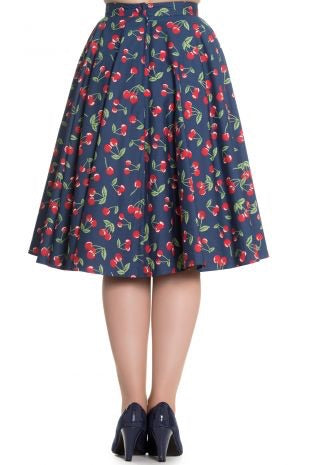 April Cherry 50s Skirt Blue