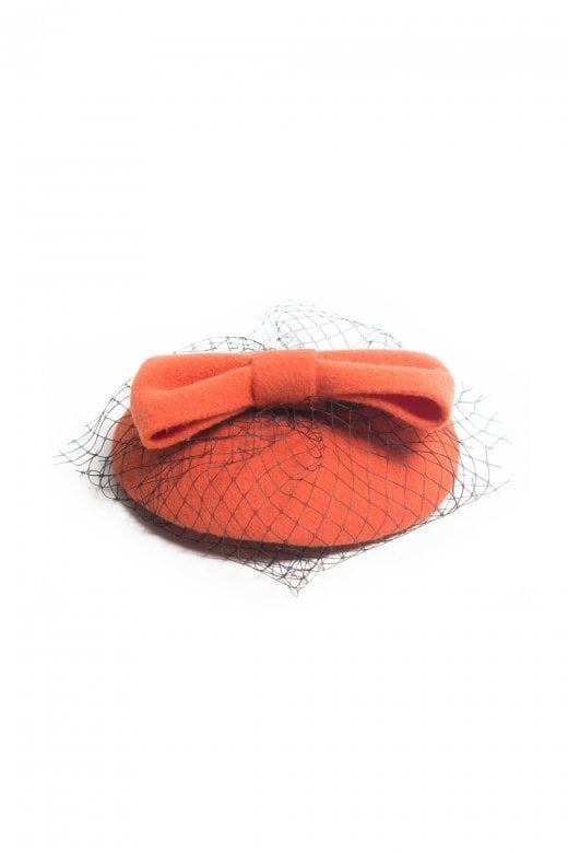 Bonny Bow Mini Hat Fascinator Orange