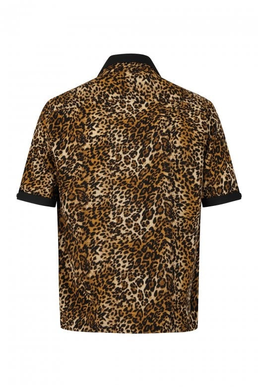 Keith 1950’s Leopard Print Bowling Shirt
