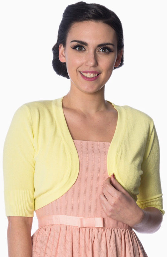 Hudson Short Sleeve Bolero Lemon Yellow