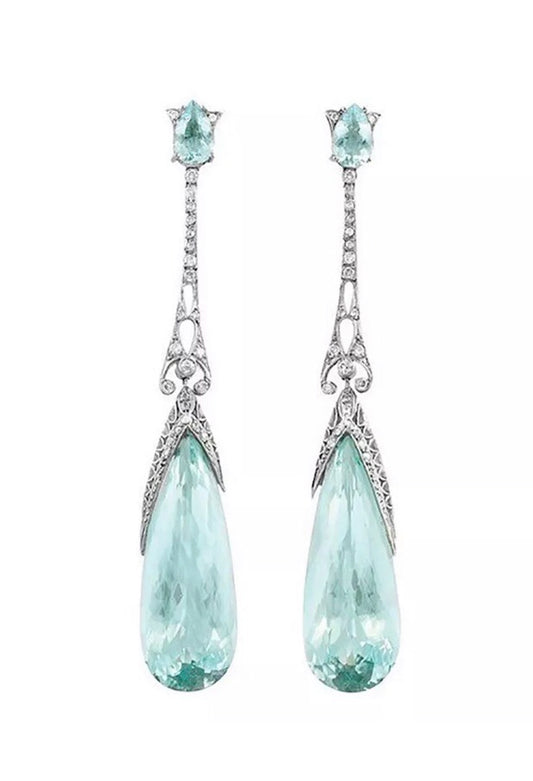 20s Inspired Art Deco Topaz Coloured Earrings