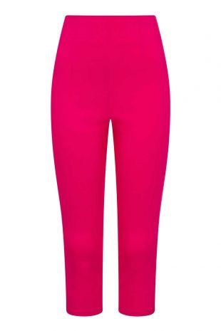 Tina Rockabilly Capri Trousers Hot Pink