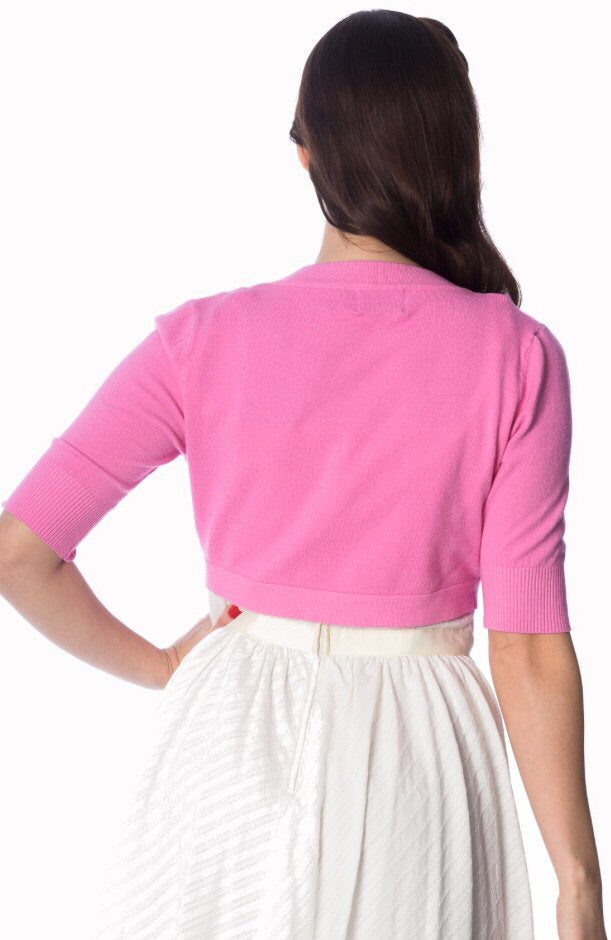 Hudson Short Sleeve Bolero Candy Pink