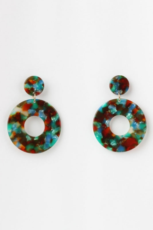 60s Kaleidoscope Rainbow Earrings