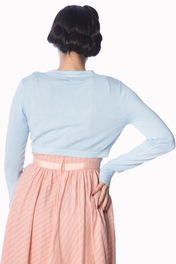 Flickers Long Sleeve Bolero Light Blue
