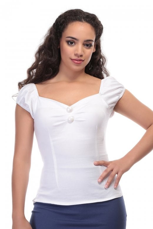 Dolores classic Gypsy Top White