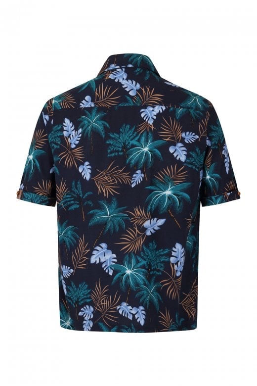Oscar Tomika Haiti Navy Hawaiian Shirt