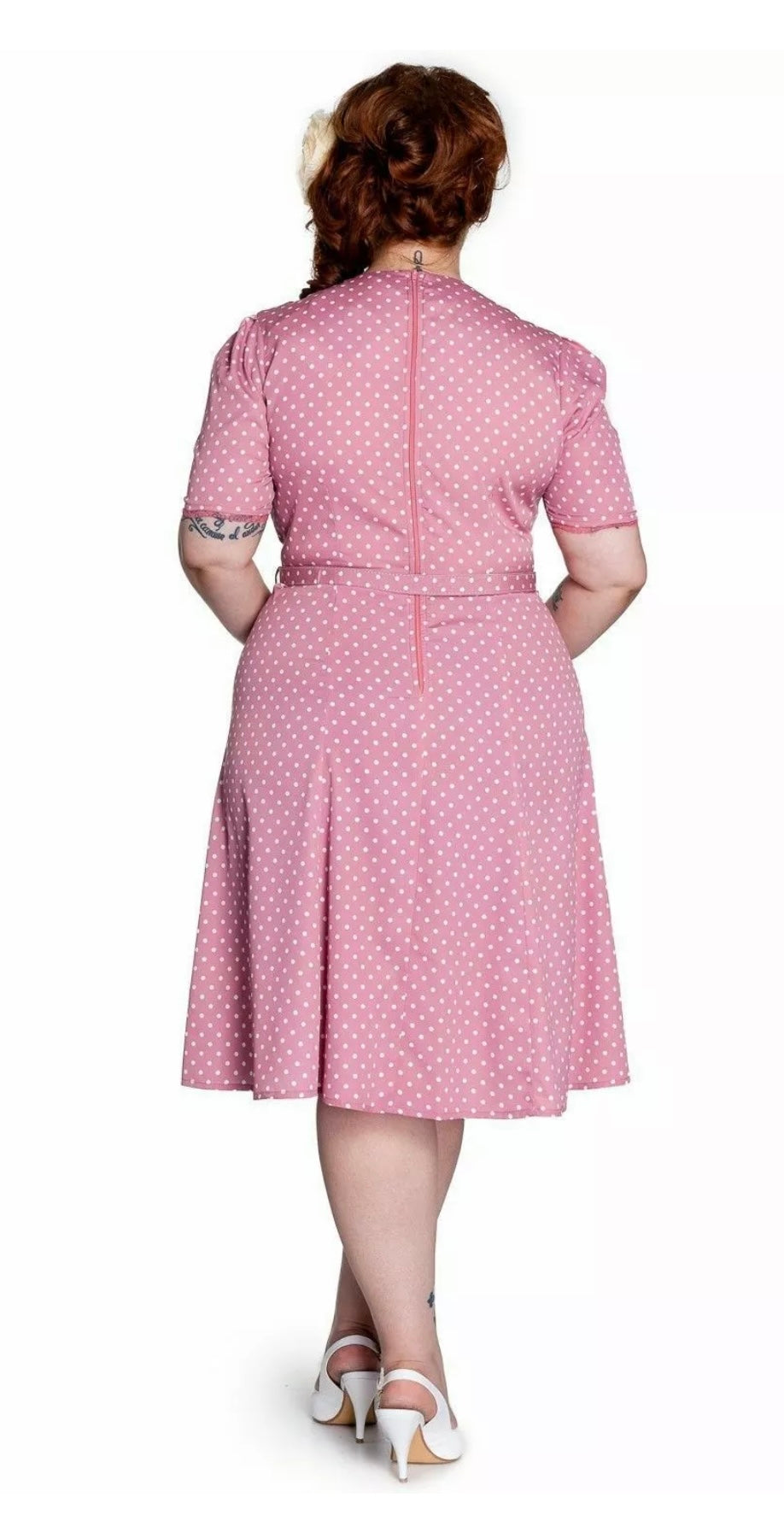 Jennifer pink  polka dot Tea Dress