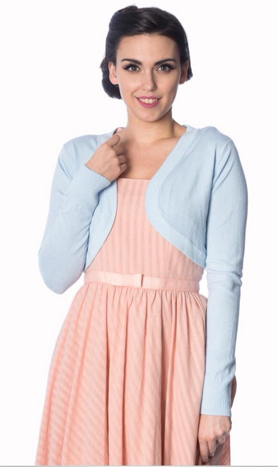 Flickers Long Sleeve Bolero Light Blue