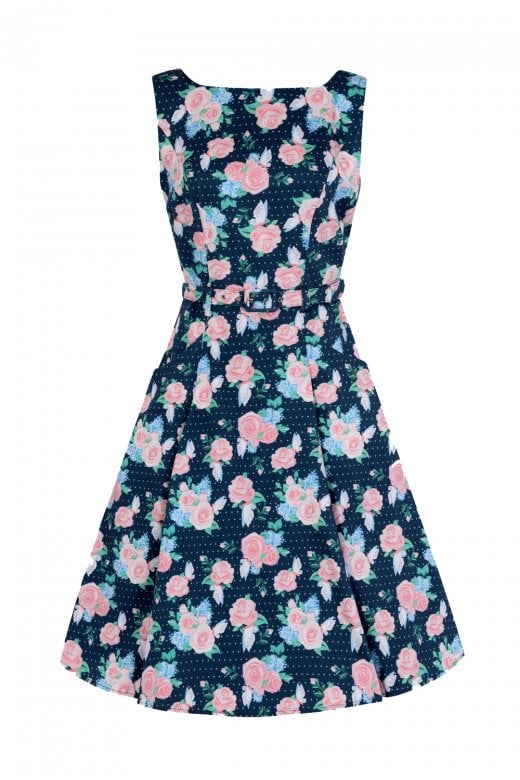 Hepburn Pretty Floral Swing Dress